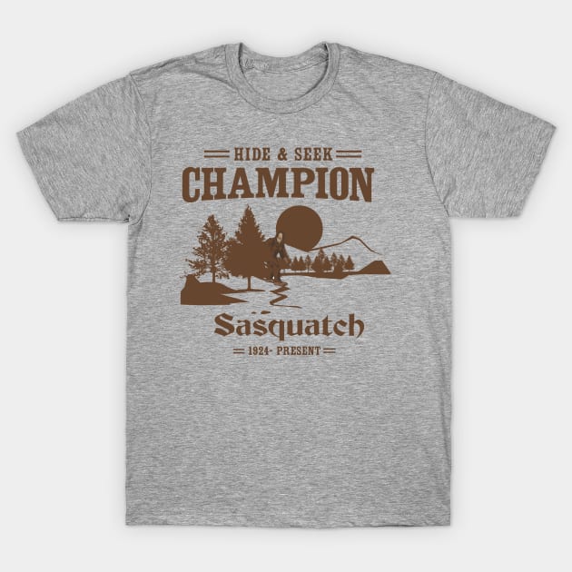 Sasquatch. Hide and Seek Champion T-Shirt by Portals